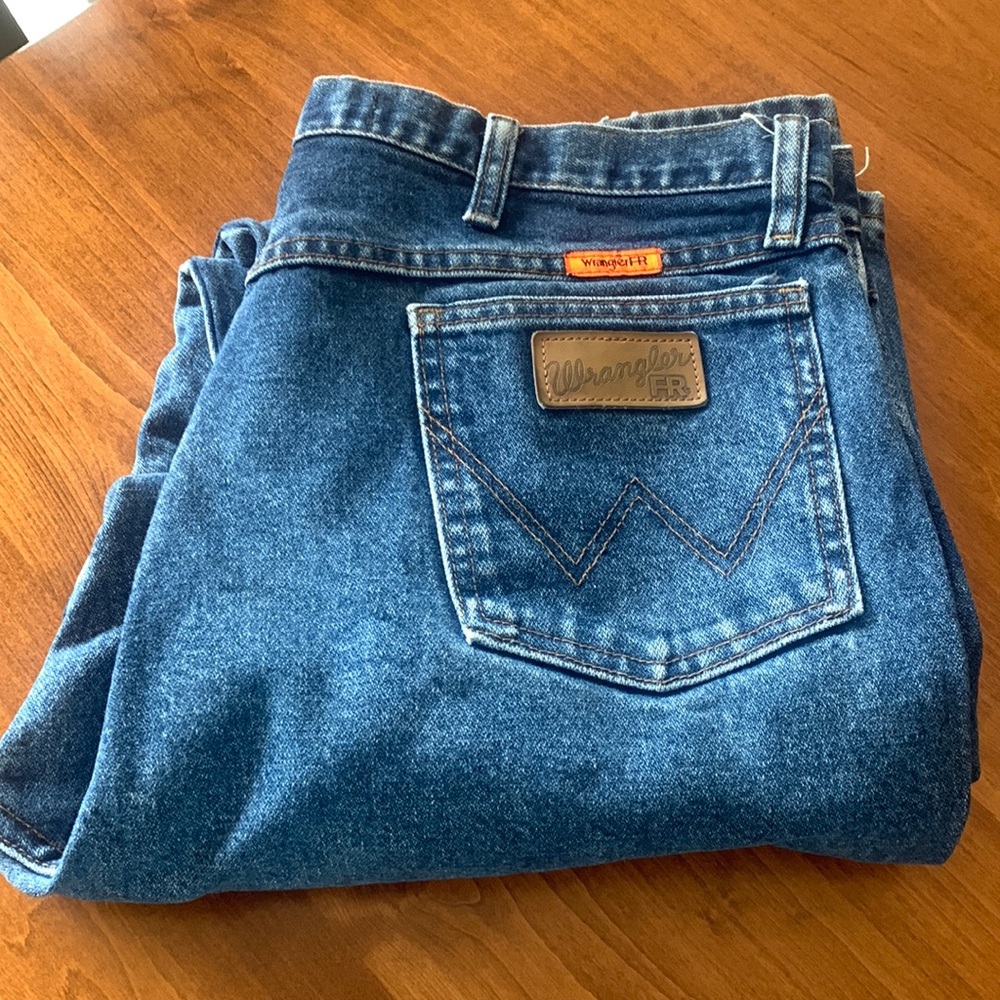 Wrangler FR Flame Resistant  Relaxed Blue Jeans